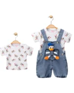 Ördekli Erkek Bebek Salopet Takım - Görsel 3