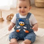 Ördekli Erkek Bebek Salopet Takım