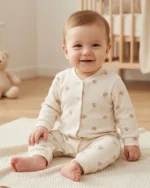 Ayıcık Desenli Raporlu Erkek Bebe Tulum