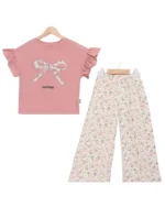 Çiçekli Müslin Kız Çocuk Takım - Görsel 2