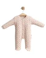 Çilek Desenli Raporlu Patikli Kız Bebe Tulum - Görsel 2