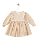 Dantelli Müslin Kız Çocuk Elbise - Görsel 2