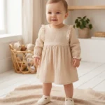 Dantelli Müslin Kız Çocuk Elbise