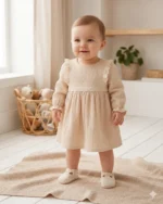 Dantelli Müslin Kız Çocuk Elbise