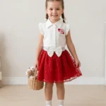 Gömlekli Etekli Kız Çocuk Takım