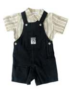 Gömlekli Şortlu Salopet Erkek Bebek Takım - Görsel 2