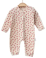 Kalp Desenli Kız Bebe Tulum - Görsel 2