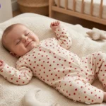 Kalp Desenli Kız Bebe Tulum