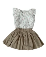 Keten Etekli Kız Çocuk Takım - Görsel 2