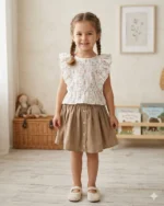 Keten Etekli Kız Çocuk Takım