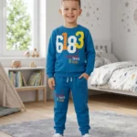 Kışlık Üç İplik Sayı Baskılı Erkek Çocuk Takım
