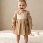 Robalı Müslin Kız Çocuk Elbise