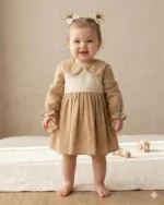 Robalı Müslin Kız Çocuk Elbise