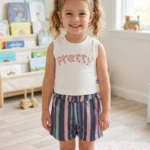 Sıfır Kollu Şortlu Kız Çocuk Takım