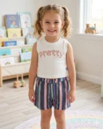 Sıfır Kollu Şortlu Kız Çocuk Takım