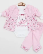 Üçlü Hırkalı Kız Bebek Takım - Görsel 2