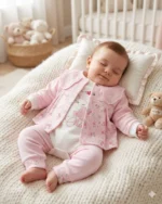 Üçlü Hırkalı Kız Bebek Takım