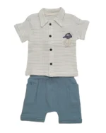 Müslin Gömlekli Erkek Bebek Takım - Görsel 2