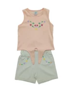 Önden Bağlamalı Şortlu Kız Çocuk Takım - Görsel 2