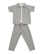 Yazlık Gömlekli Üçlü Erkek Çocuk Takım - Görsel 2
